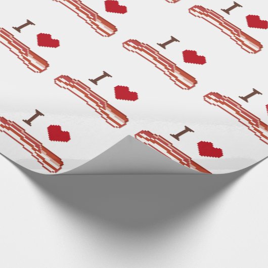 I Love Bacon Cadeaupapier (Hoek)
