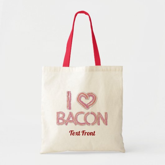 I Love Bacon Canvas tas (Voorkant)