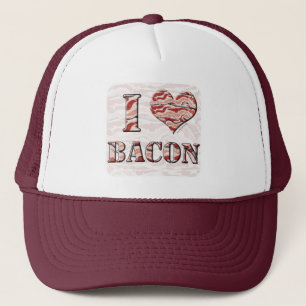I Love Bacon Epic Breakfast Slogan Design Trucker Pet