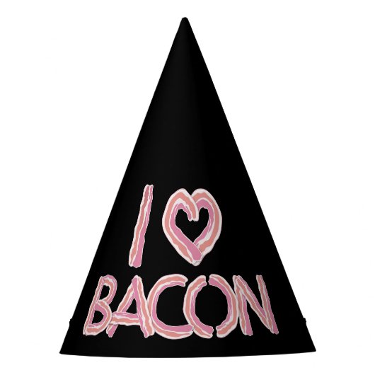 I Love Bacon Feesthoedjes (Voorkant)