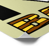 I Love Bacon Funny Poster Sign. (Hoek)