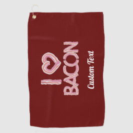 I Love Bacon Golfhanddoek