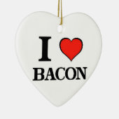 I Love Bacon Keramisch Ornament (Rechts)