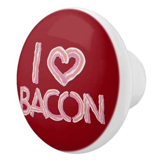 I Love Bacon Keramische Knop (Rechts)