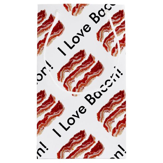 I Love Bacon Klein Cadeauzakje (Achterkant)