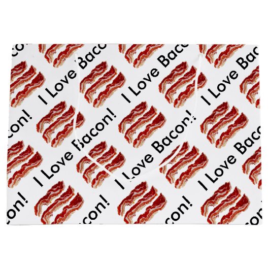 I Love Bacon Large Cadeautasje (Voorkant)