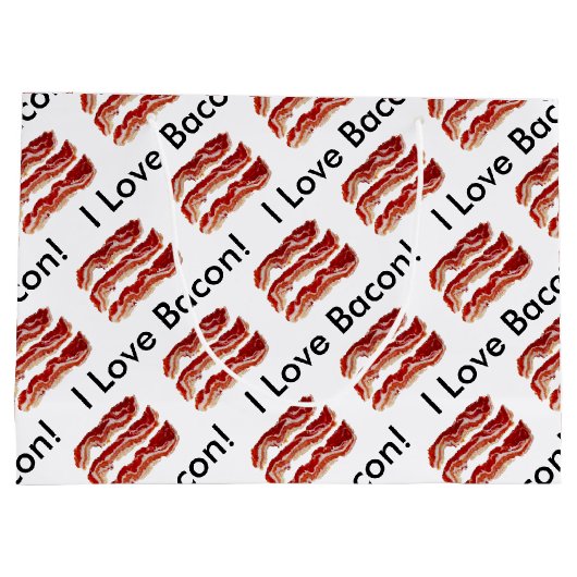 I Love Bacon Large Cadeautasje (Achterkant)