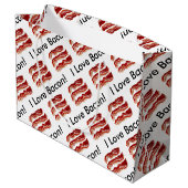 I Love Bacon Large Cadeautasje (Achterkant Gekanteld)