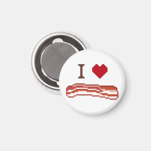 I Love Bacon Magneet (Voorkant / Achterkant)