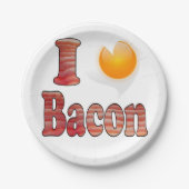 I Love Bacon Paper Bord (Voorkant)