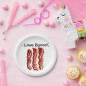 I Love Bacon Papieren Bordje (Feest)