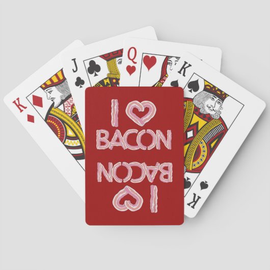 I Love Bacon Pokerkaarten (Achterkant)