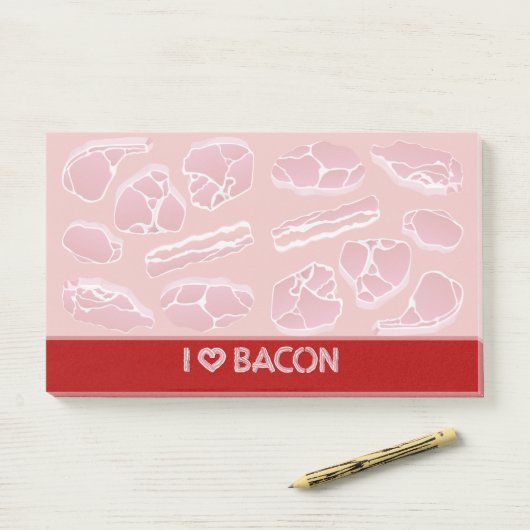 I Love Bacon Post-it® Notes (Op bureau)