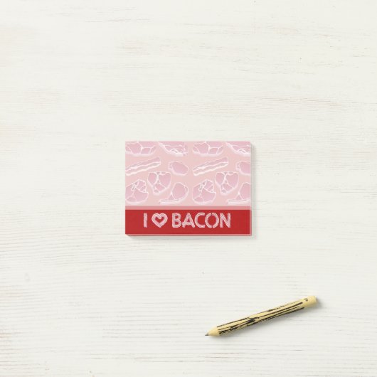 I Love Bacon Post-it® Notes (Op bureau)