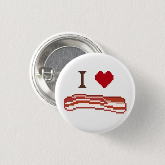 I Love Bacon Ronde Button 3,2 Cm (Voorkant /achterkant)