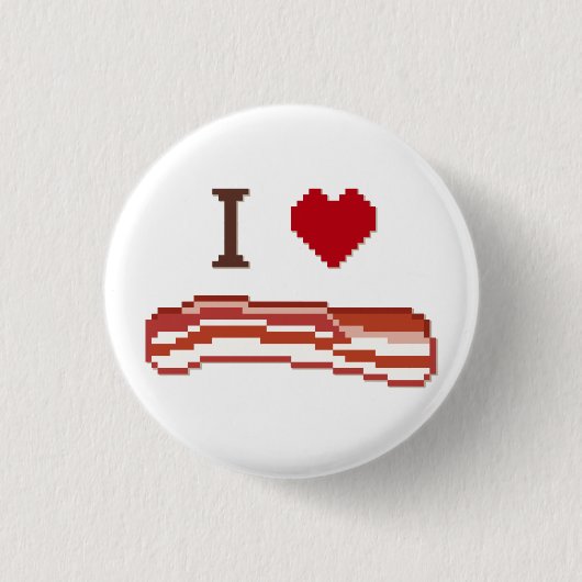 I Love Bacon Ronde Button 3,2 Cm (Voorkant)