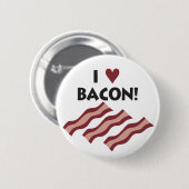 I Love Bacon Ronde Button 5,7 Cm (Voorkant /achterkant)