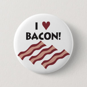 I Love Bacon Ronde Button 5,7 Cm