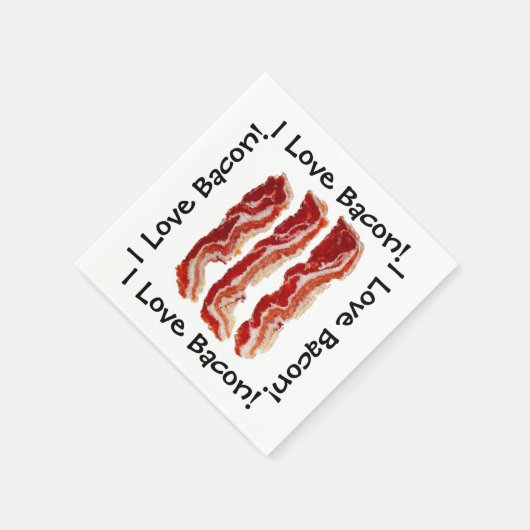 I Love Bacon Servetten (Hoek)