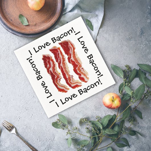 I Love Bacon Servetten