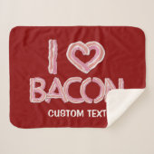 I Love Bacon Sherpa Deken (Voorkant (horizontaal))