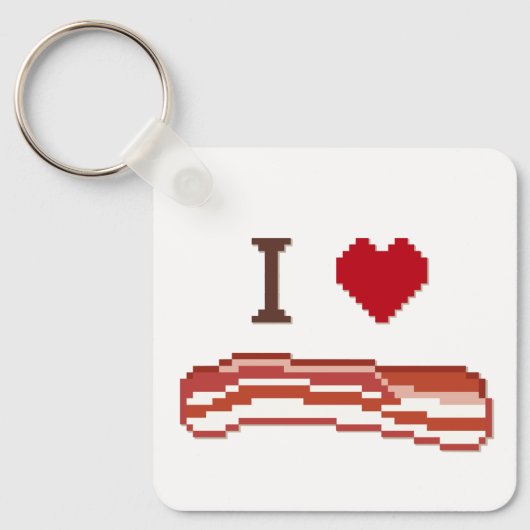 I Love Bacon Sleutelhanger (Voorkant)