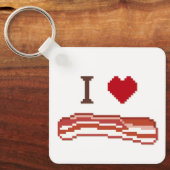 I Love Bacon Sleutelhanger (Voorkant)