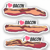 I Love Bacon Sticker (Voorkant)
