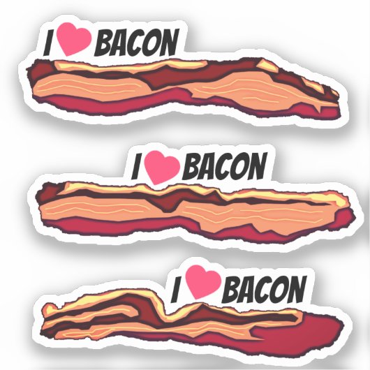 I Love Bacon Sticker (Voorkant)