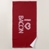 I Love Bacon Strandlaken (Voorkant)