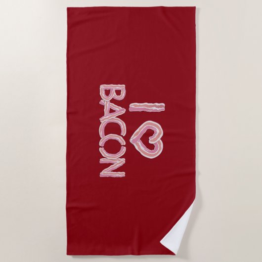 I Love Bacon Strandlaken (Voorkant)