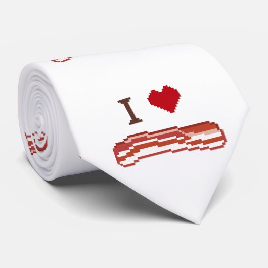 I Love Bacon Stropdas (Opgerold)