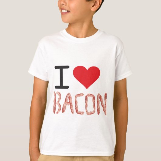 I Love Bacon T-shirt (Voorkant)