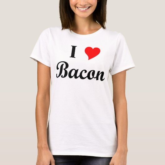 I Love Bacon T-shirt (Voorkant)
