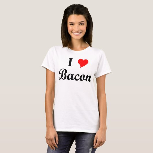 I Love Bacon T-shirt (Voorkant volledig)