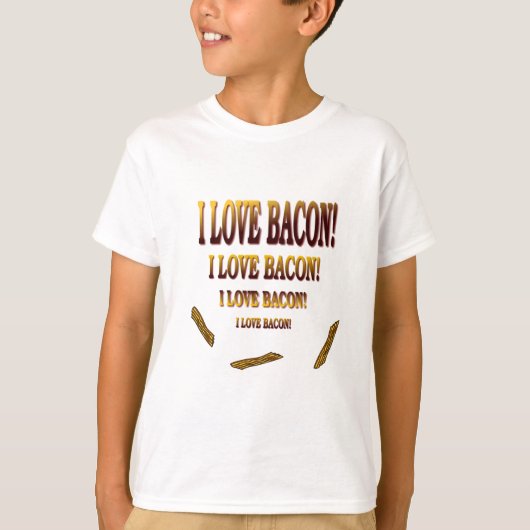I Love Bacon T-shirt (Voorkant)