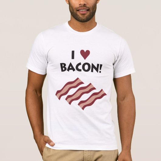 I Love Bacon T-shirt (Voorkant)