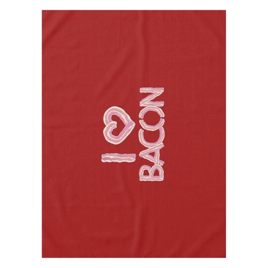 I Love Bacon Tafelkleed (Voorkant)
