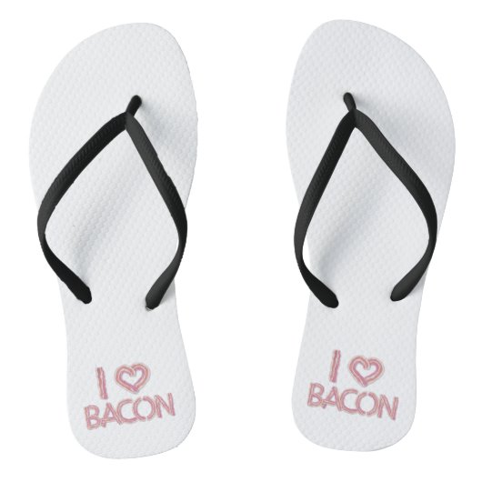 I Love Bacon Teenslippers (Voetbed)