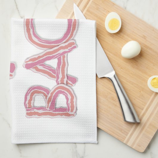 I Love Bacon Theedoek (Quarter Fold)