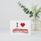 I Love Bacon Visitekaartje (Staand voorkant)
