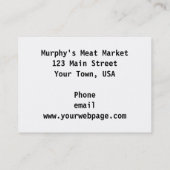 I Love Bacon Visitekaartje (Achterkant)