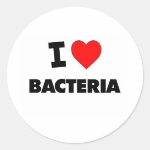 I Love Bacteria Ronde Sticker