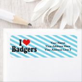 I Love Badgers Etiket (Insitu)