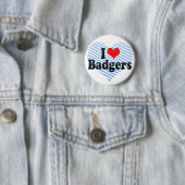 I Love Badgers Ronde Button 5,7 Cm (In situ)
