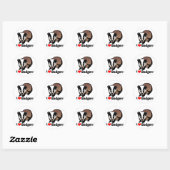 I Love Badgers Ronde Sticker (Vel)