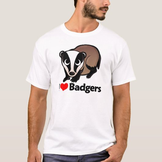 I Love Badgers T-shirt (Voorkant)