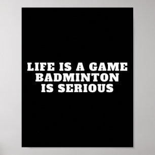 I Love Badminton Game Quote Design Badminton Poster