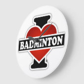 I Love Badminton Grote Klok (Hoek)