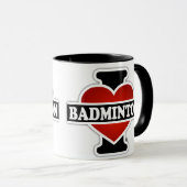 I Love Badminton Mok (Voorkant rechts)